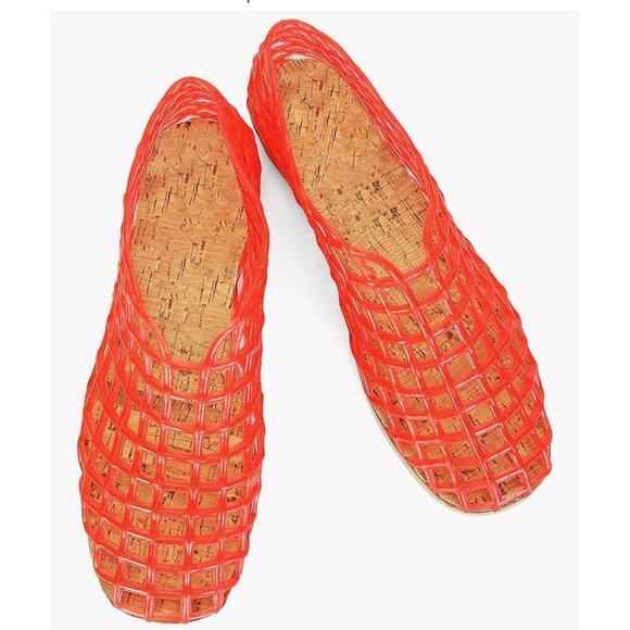 Jelly Mesh Ballet Flats for Women Clear Hollow Jellies Flat Sandals - Picture 1 of 9